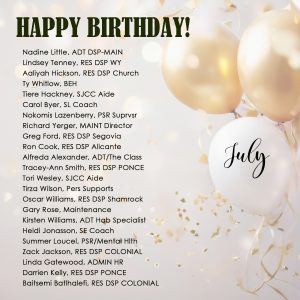 July Birthdays
