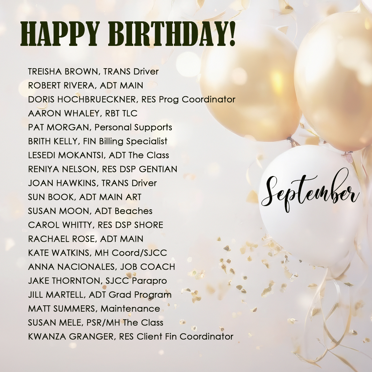 September Birthdays