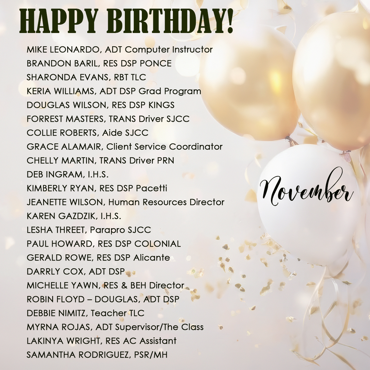 November Birthdays